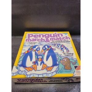 Vintage Game Board Game.Penguin March & Match. The Waddling Walking Memory Game
